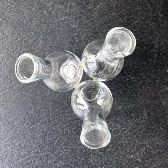Vintage Glass Two-3 Cluster Bud Vase Propagation Station Flower Arrangement BHW - Picture 3 of 4